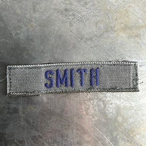 SMITH Embroidered Vintage ‘Army Green’ Military Name Tape Patch
